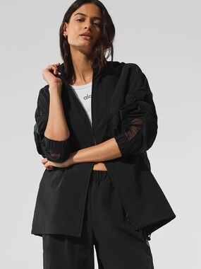 NWT ALO Yoga Origin Full-Zip Track Jacket in Black - L